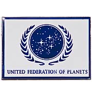 Star Trek United Federation of Planets White Flag Pin
